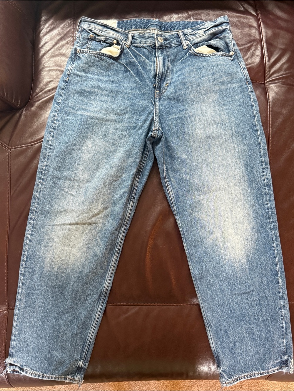 H&M Men's Light Blue Relaxed Denim Jeans